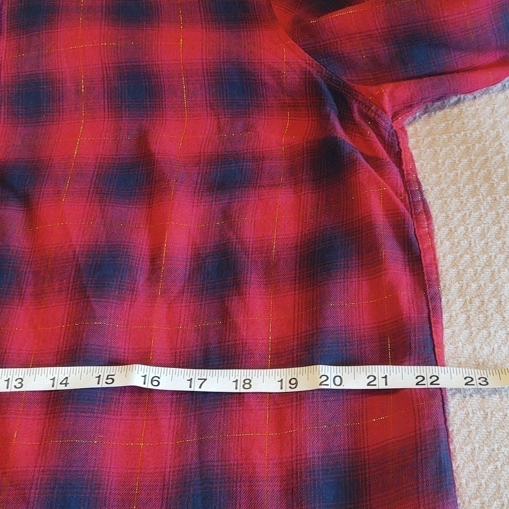 Tommy Hilfiger Women's Long Sleeve Button Up Plaid Shirt - Picture 11 of 14